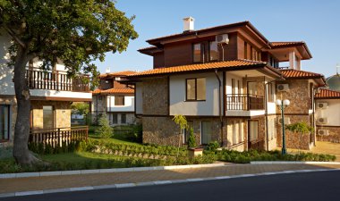 Beautiful houses in Sveti Vlas, Bulgaria clipart