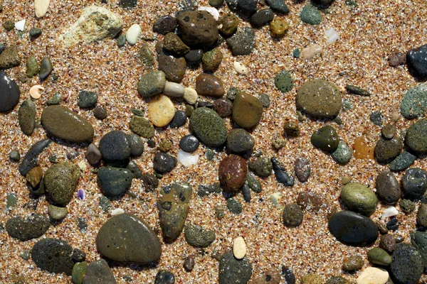 Runde Steine am Strand — Stockfoto