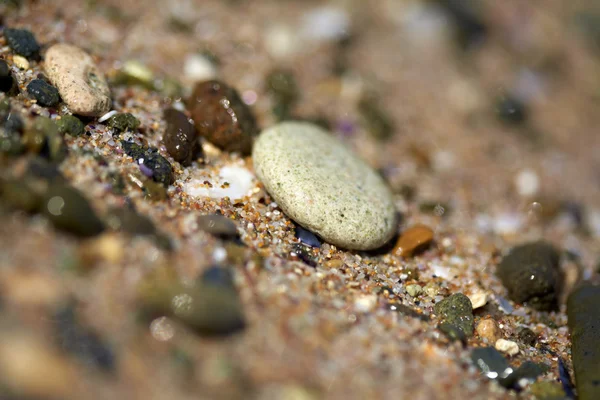 White SPA stone on the beach — Stock Photo, Image