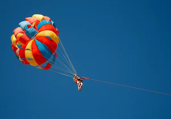 Color parachute in the sky — Stock Photo, Image