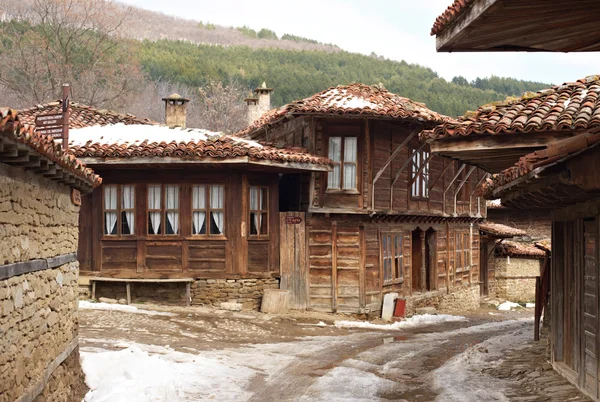Strada nel villaggio di Zheravna, Bulgaria — Foto Stock