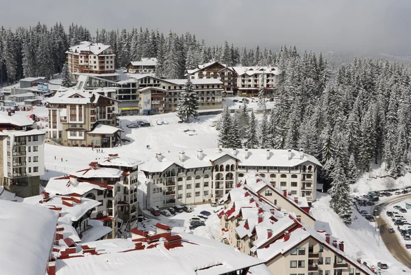 Hotels in Pamporovo resort Stock Image