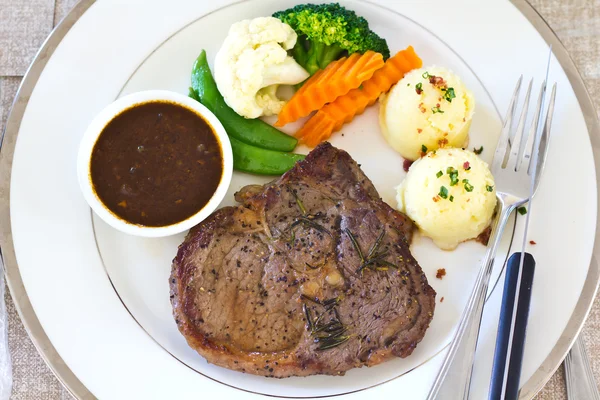 Rib-eye steak — Stock Photo, Image