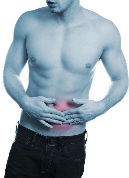 Muž s bolestí břicha — Stock fotografie