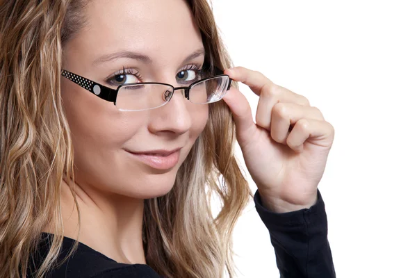 Fiatal szépség szemüveg — Stock Fotó