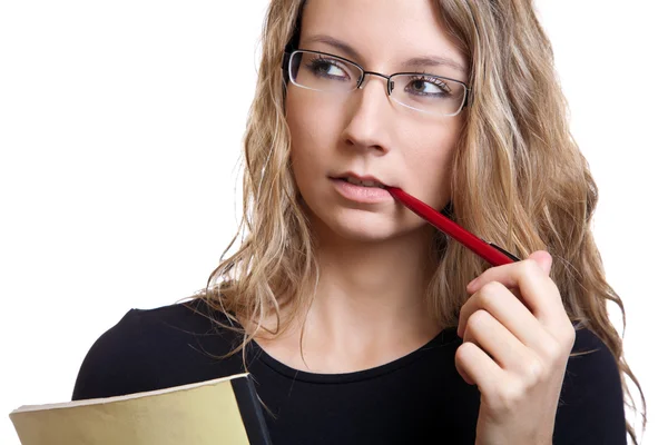 Joven estudiante pensando — Foto de Stock