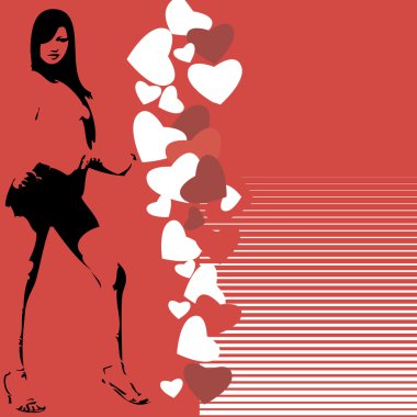 Valentines girl clipart