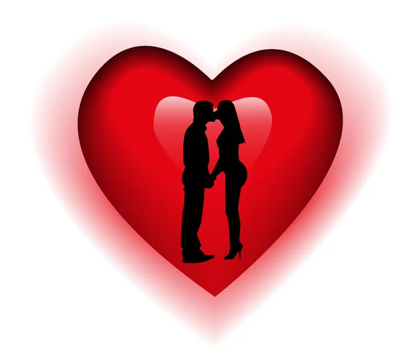 Amour _ couple — Image vectorielle
