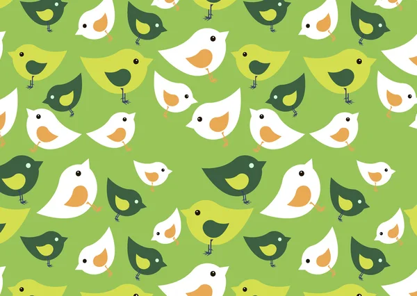 Green_birds — Stock Vector