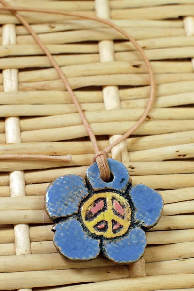 Clay pendant pacifist — Stock Photo, Image