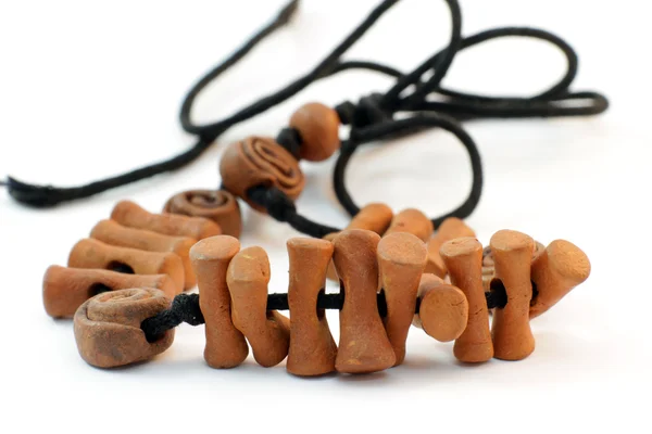 Ethnic clay necklace — Stock Photo, Image