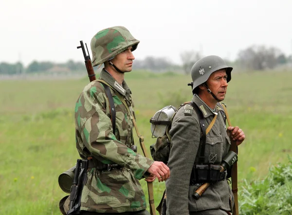 Tyska soldater på ww2 — Stockfoto