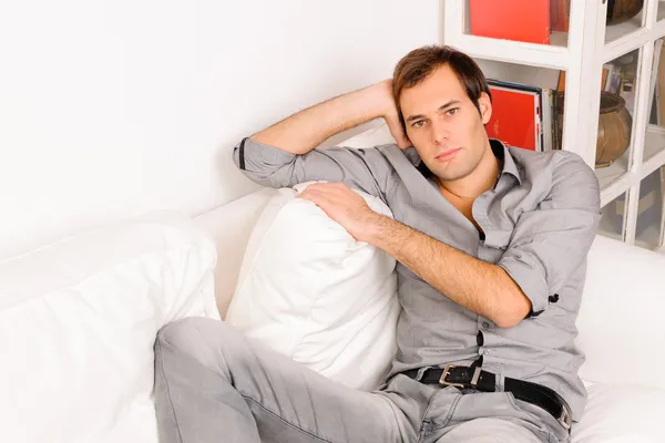 stock image Portrait of young man relaxing