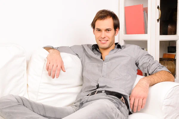 stock image Portrait of young man relaxing