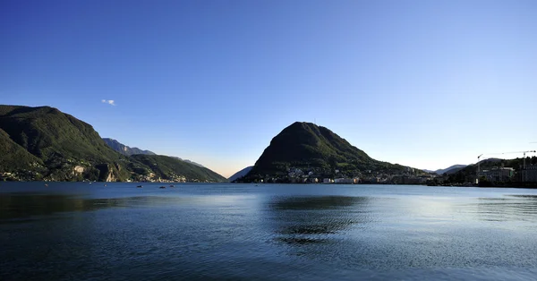 在瑞士卢加诺湖 — 图库照片