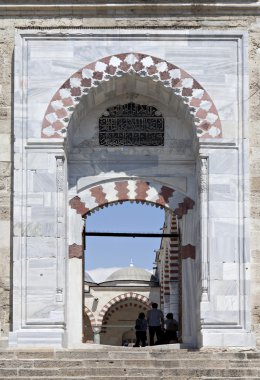 Door to yard of Uc Serefeli Mosque, Edirne, Turkey clipart