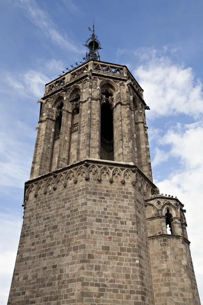 stock image One of the towers of the Barcelona Cathedral in Barcelona, Spain