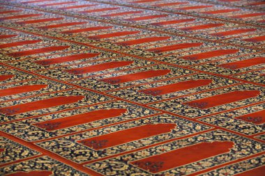 Carpets in Selimiye Mosque, Edirne, Turkey clipart