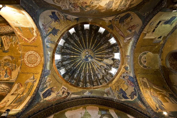 The Inner Narthex Mosaics in Chora (Kariye) Church, Istanbul, Tu — Stock Photo, Image