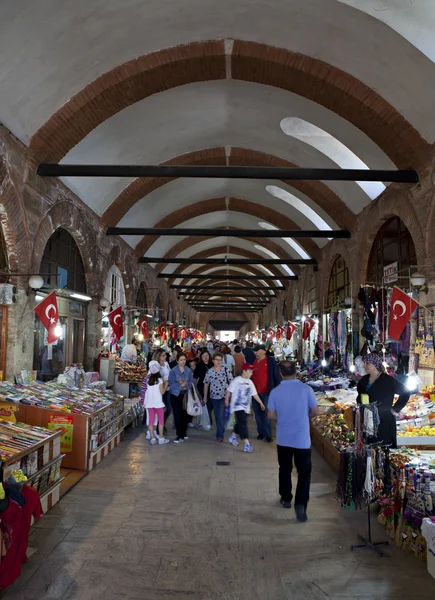 Turistas e visita local Arasta da Mesquita Selimiye — Fotografia de Stock