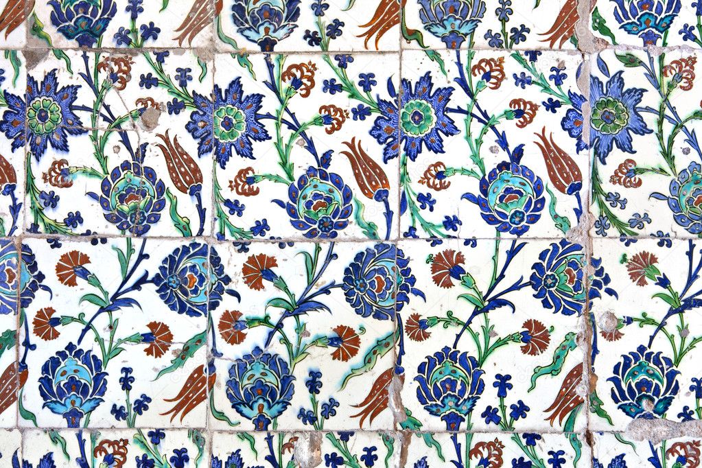 Wall tiles in Sultanahmet Mosque — Stock Photo © igercelman 10672506