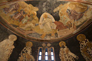 Patrikler ve filler apsis duvarının chora Kilisesi, ist