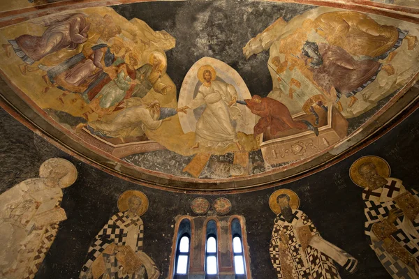 Les patriarches et les évêques du mur de l'abside dans l'église de Chora, Ier — Photo