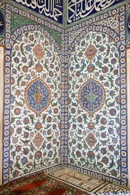 Iznik Tile Detail from wall of Selimiye Mosque clipart