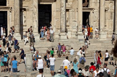 visit the library of Celsus in Ephesus city clipart