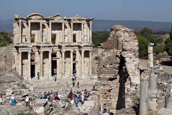 La biblioteca de Celso en Éfeso — Foto de Stock