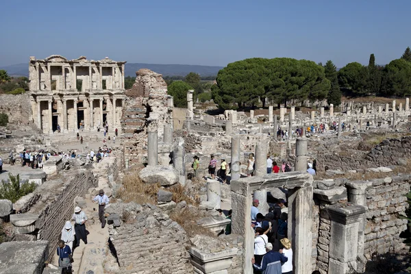 De bibliotheek van celsus in Efeze — Stockfoto