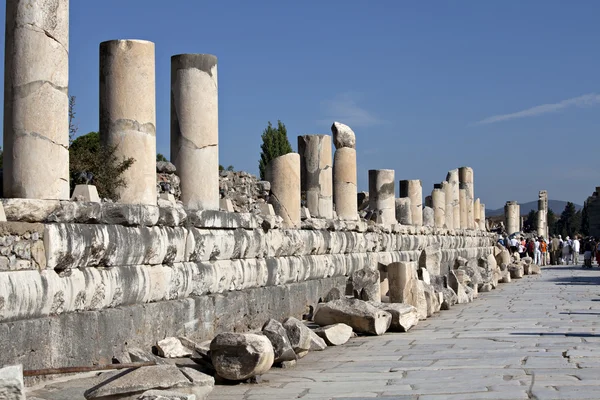 Marmorstraße in Ephesus — Stockfoto