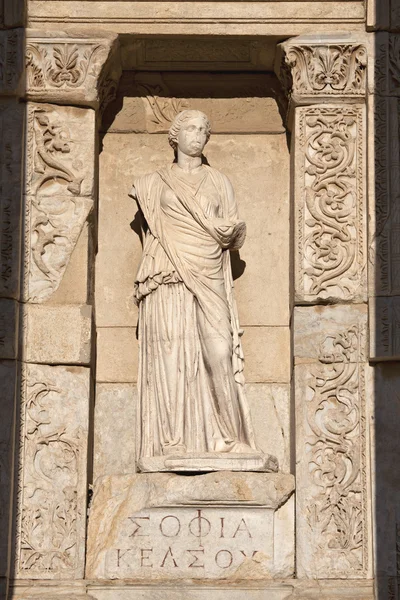 En av fyra dygd staty i folkräkningen bibliotek — ストック写真