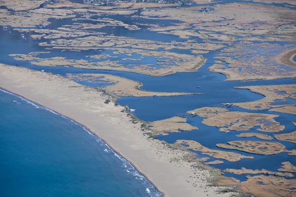 stock image Iztuzu beach and the delta of Dalyan rive