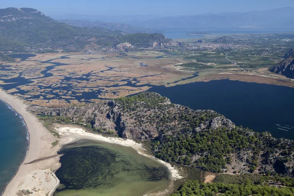 stock image Iztuzu beach and the delta of Dalyan rive