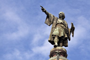 Columbus statue Barcelona clipart