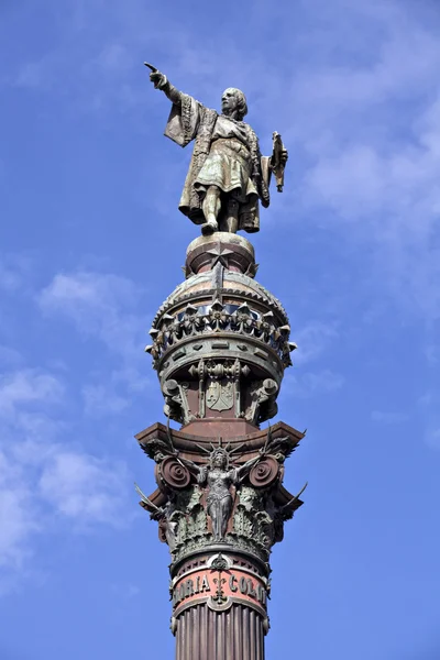 哥伦布雕像巴塞罗那 — 图库照片