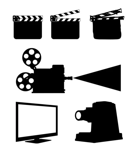 Набір піктограм на білому кіно — стокове фото