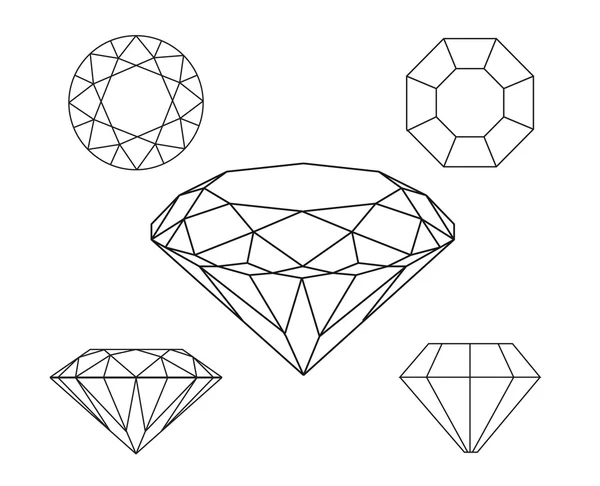 Alambre de diamantes sobre fondo blanco — Vector de stock