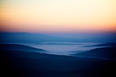 Beautiful sunrise in mountain