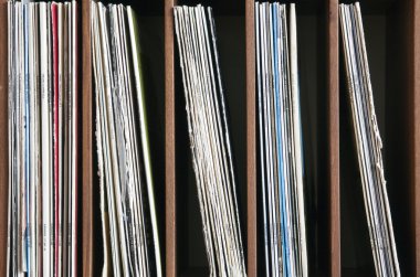 Stack of Old Vinyl LPs clipart