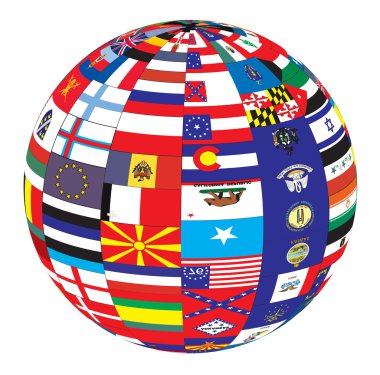 Flags of the world clipart