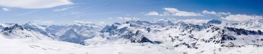 Ski resort Tignes panorama clipart