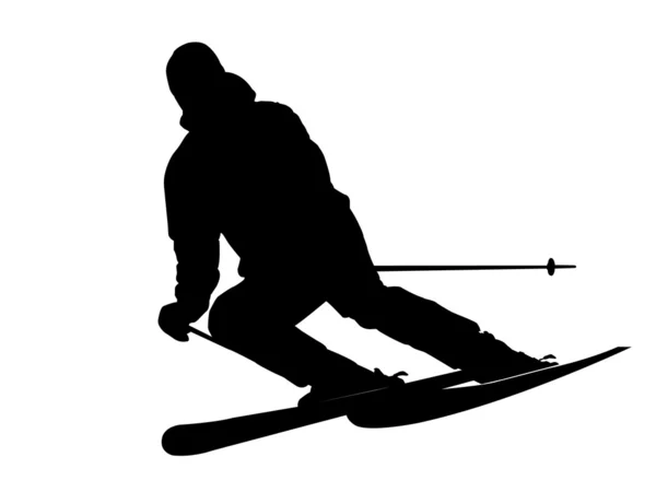 Kayakçı siluet — Stok fotoğraf