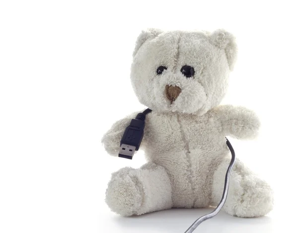 Teddybär auf neutralem Hintergrund — Stockfoto