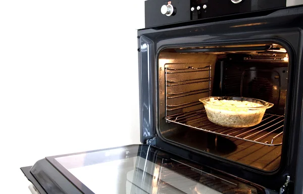 stock image Baked pasta with broccoli in oven