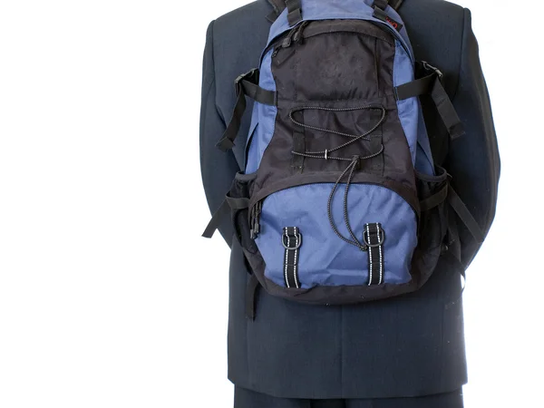 Business man with backpack — Stock Photo, Image