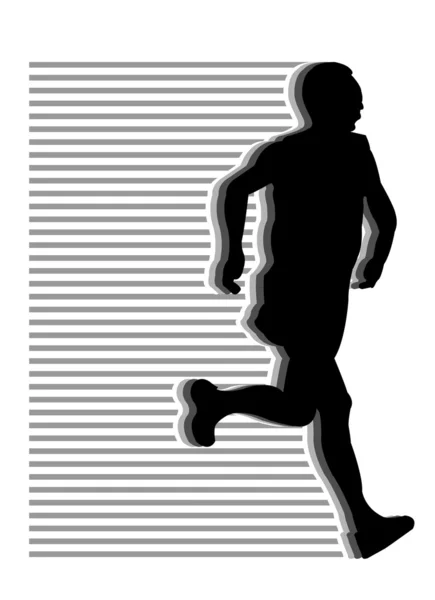 Runner silhouettes — Stock Photo, Image