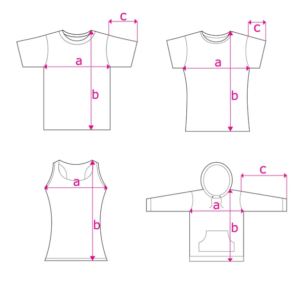 T-shirt, sweatshirt template — Stock Photo, Image