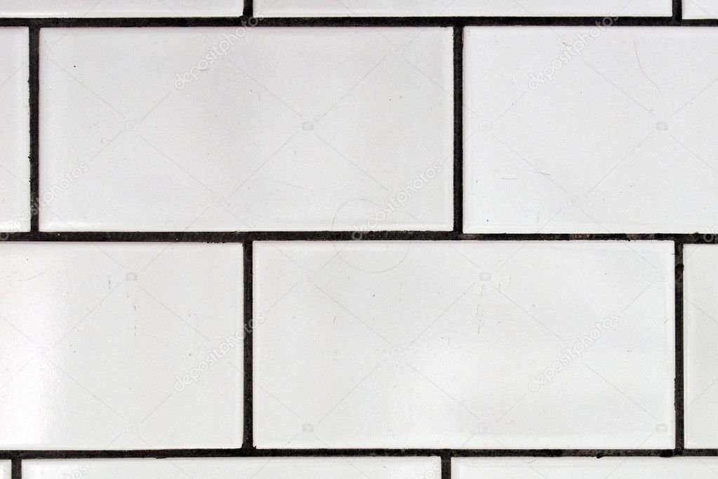 White textured tile floor